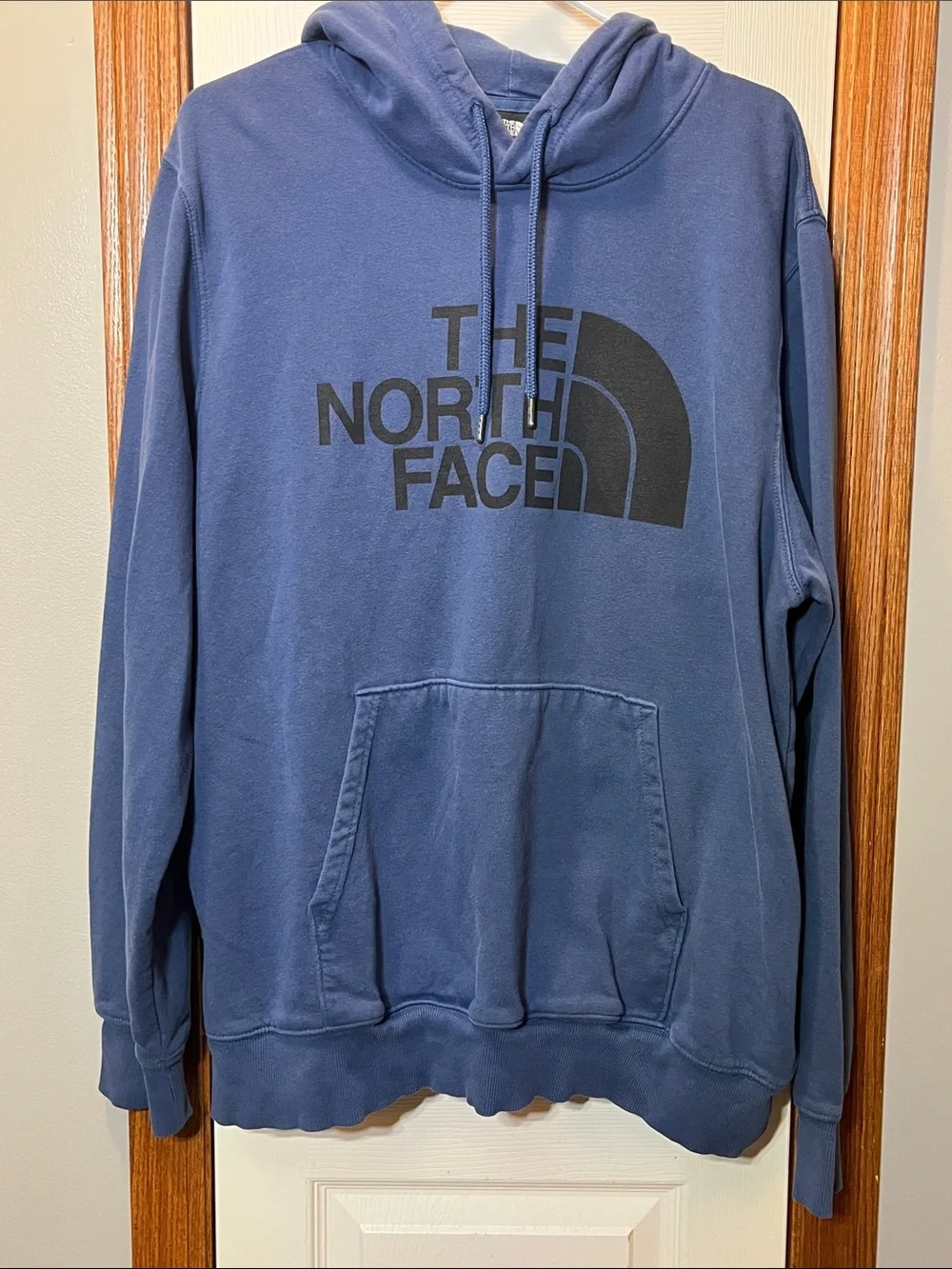 The North Face Blue Cotton Blend Hoodie Sweatshirt - Men’s XL